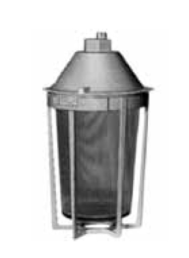Appleton CDVPA1075GHR Vapoleta Stylmaster Suspendida. 200W máx. Incluye jaula y globo de cristal resistente al calor (HR). Soporta hasta 65°C. Certificada para áreas clasificadas (Clase I, Div 2, Grupos A-D) y espacios severos